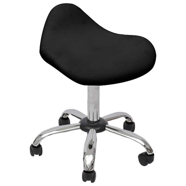 vidaXL Salon spa kėdė Juoda 50 x 50 x (58,5-74,5) cm Dirbtinė Oda