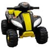 Vaiki&scaron;kas Elektrinis Keturratis Motociklas, Geltonas / Juodas