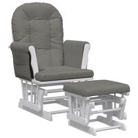 vidaXL Supama kėdė su pakoja, tamsiai pilkos spalvos, audinys