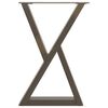 vidaXL Valgomojo stalo kojos, 2 vnt., natūralus plienas, 60x(72-73,3) cm, plienas