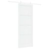 vidaXL Slankios durys 83 x 211 cm Apdirbta mediena Balta