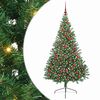 vidaXL Dirbtinis prie&scaron;&scaron;ventinis eglutė su &scaron;viesomis Žalia 180 cm PVC