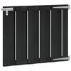 vidaXL Sodo vartai 100 x 80 cm WPC ir aliuminis Juoda