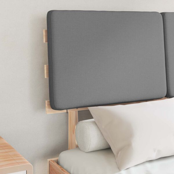 vidaXL Lovo rėmas su apmu&scaron;tu galvūgaliu &Scaron;viesiai pilka 120 x 200 cm