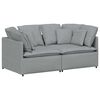 vidaXL Modulinė sofa su pagalvėlėmis, audinys, &scaron;viesiai pilka