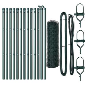 vidaXL Tvorelės stulpas Žalia 25 x 0,5 m (13 mm tinklas) Plienas