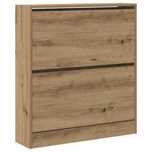vidaXL Batu skrynia 80 x 21 x 87,5 cm Apdirbta mediena Rūkyta ąžuolas