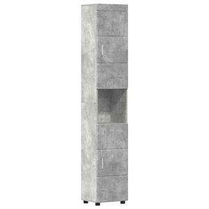 vidaXL Vonios spintos komplektas TULUM Betono pilka 37 x 31,5 x 203 cm