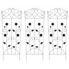 vidaXL Sodo tvora 3 vnt. Juoda 110,5 x 42,5 cm Plienas