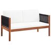 vidaXL Dvivietė sodo sofa, akacijos medienos masyvas