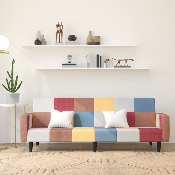 vidaXL Dvivietė sofa-lova, audinys