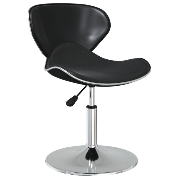 vidaXL valgomojo kėdės, 6vnt., juodos spalvos, dirbtinė oda