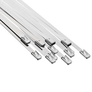 vidaXL Laido tvirtinimas 12 vnt. 4,6 x 800 mm Sidabrinė