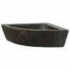 vidaXL Kriauklė Pilka (38-45) x (38-45) x 12 cm Upės Akmuo