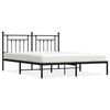 vidaXL Metalinis lovos rėmas su galvūgaliu, juodos spalvos, 183x213cm