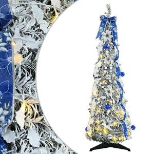 vidaXL Dirbtinė Kalėdų eglutė Balta 120 cm PVC