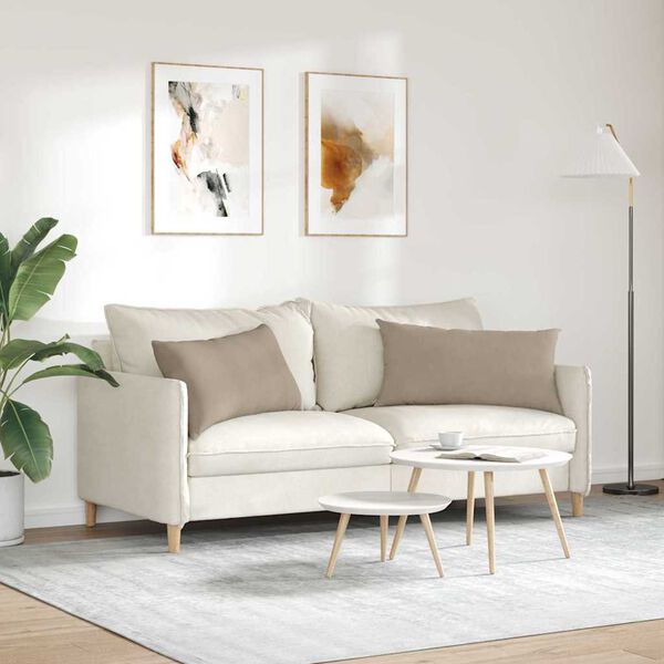 vidaXL Sofa Pagalvės 2 pcs Taupe 80 x 40 cm audinys