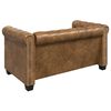 vidaXL Chesterfield dvivietės ir trivietės sofos komplektas, rudas