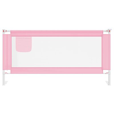 vidaXL Apsauginis turėklas vaiko lovai, rožinis, 180x25cm, audinys