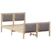 vidaXL Lovos rėmas Ruda ir taupe 120 x 200 cm Pu&scaron;ies masyvas