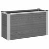 vidaXL Paauk&scaron;tinta sodo lova Pilka 75 x 30 x 22 cm WPC ir aliuminis