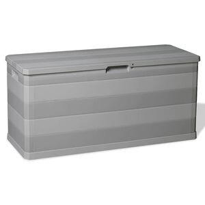 vidaXL Sodo daiktadėžė, pilka, 117x45x56 cm
