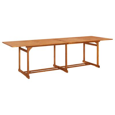 vidaXL Sodo valgomojo stalas, 280x90x75 cm, akacijos medienos masyvas
