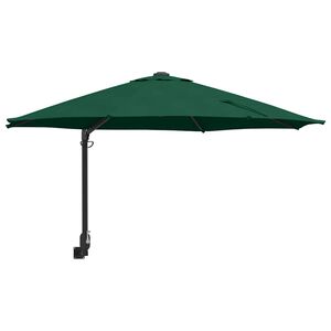 vidaXL Sodo skėtis Žalia 248 x 248 x 148 cm Poliesteris ir plienas