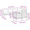 vidaXL Sodo sofos komplektas su pagalvėlėmis, 8 dalių, douglas eglė