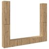 vidaXL 6 dalių sieninis televizoriaus spintelės komplektas Artisan Oak
