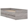 vidaXL Lovos rėmas su stalčiais, pilkos ąžuolo spalvos, 100x200cm
