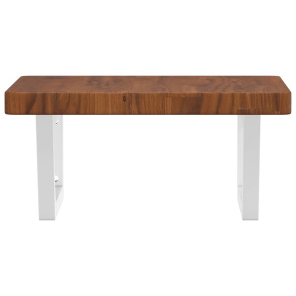 vidaXL Lentyna praustuvui, plienas ir ąžuolo medienos masyvas