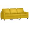vidaXL Sofos komplektas, 4 dalių, geltonos spalvos, aksomas