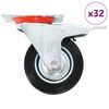 vidaXL Ratukai, 32vnt., 100mm, pasukami