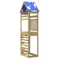 vidaXL Žaidimų bokštas su laipiojimo sienele, 85x52,5x265cm, pušis