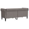 vidaXL Dvivietė chesterfield sofa, taupe spalvos, audinys