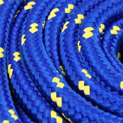 vidaXL Valties virvė, mėlynos spalvos, 18mm, 100m, polipropilenas