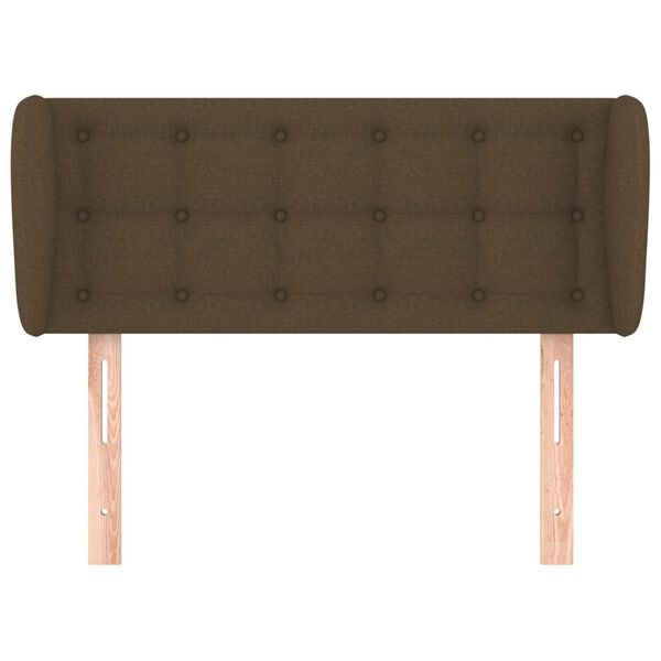 vidaXL Galvūgalis su auselėmis, tamsiai rudos,83x23x78/88 cm, audinys