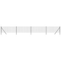 vidaXL Vielinė tinklinė tvora, antracito, 0,8x10m, plienas