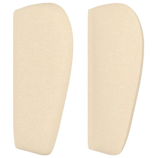 vidaXL Galvūgalis su auselėmis, kreminės,103x23x78/88cm, audinys