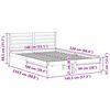 vidaXL Lovos rėmas Ruda 140 x 220 cm Kietos pu&scaron;ies mediena