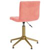vidaXL Pasukamos valgomojo kėdės, 4vnt., rožinės spalvos, aksomas