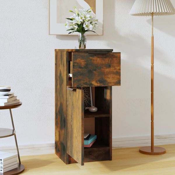 vidaXL Šoninė spintelė, dūminio ąžuolo, 30x30x70cm, apdirbta mediena