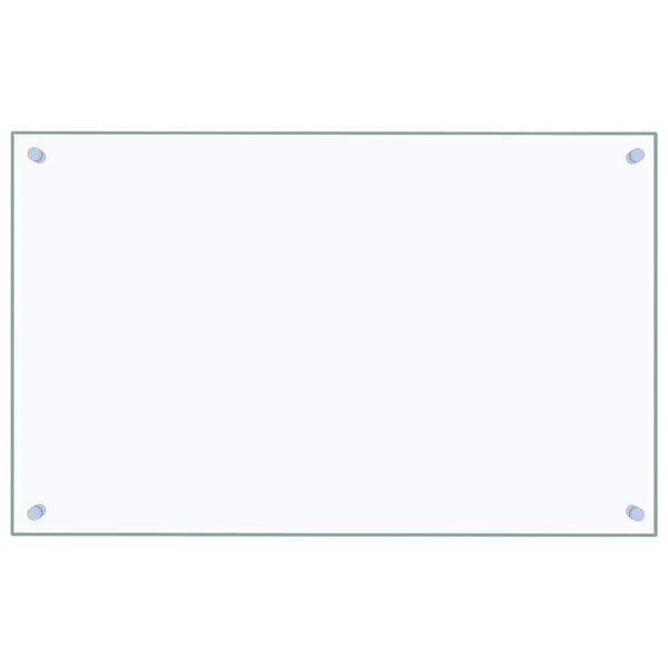 vidaXL Virtuvės sienelė, skaidri, 80x50 cm, grūdintas stiklas