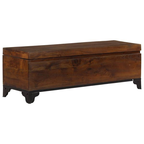 vidaXL Daiktadėžė, akacijos medienos masyvas, 120x35x40cm, ruda