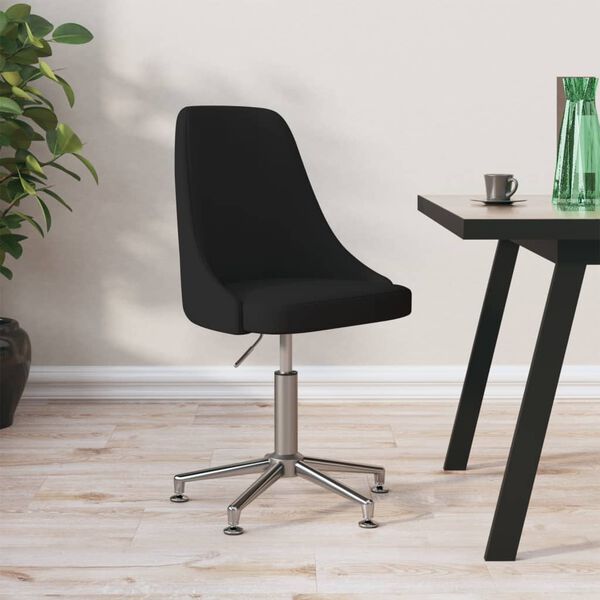vidaXL Pasukama biuro kėdė, juodos spalvos, audinys