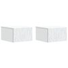 vidaXL Sieninis naktinis staliukas 2 pcs Balta 49 x 34,5 x 20 cm