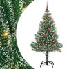 vidaXL Dirbtinė Kalėdų Eglė Su Sniegu ir LED &Scaron;viesa su 150 LED 150 cm
