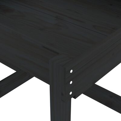 vidaXL Smėlio stalai, 2vnt., juodos spalvos, pušies medienos masyvas