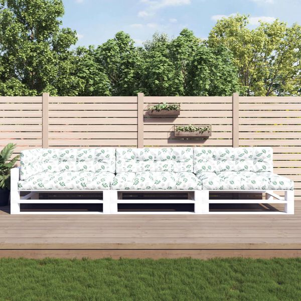 vidaXL Palečių pagalvėlės, 7vnt., audinys, su lapais